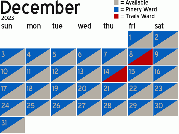 Missionary Dinner Calendar