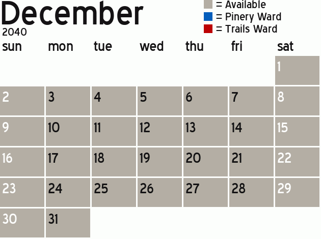 Missionary Dinner Calendar